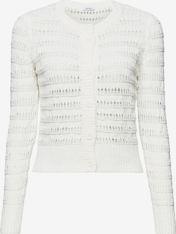 Cardigan ESPRIT en blanc : devant