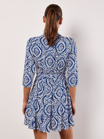 Apricot Blusenkleid in Blau