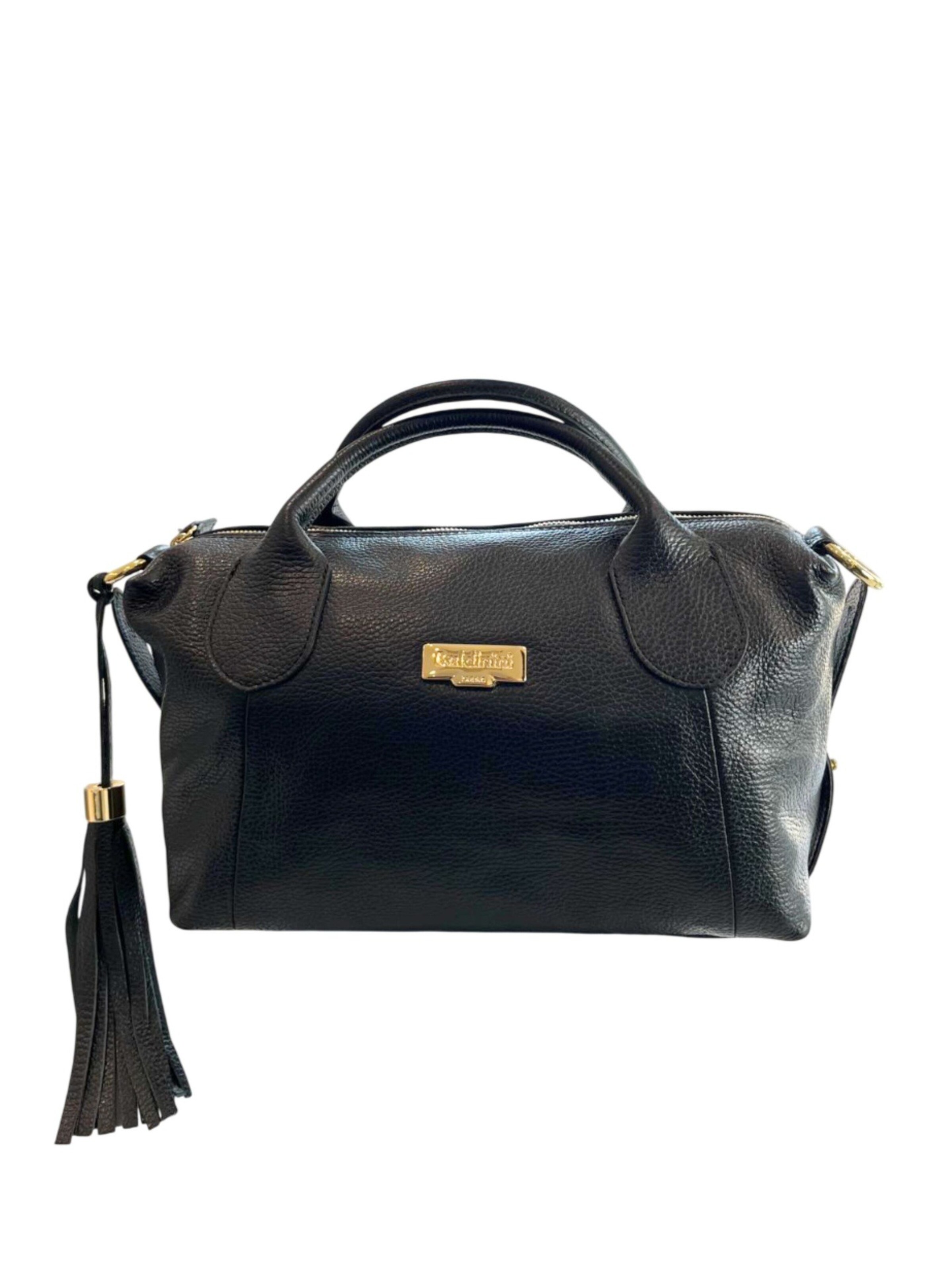 Borsa a mano 'Borsa a Mano Donna Pelle Vacchetta 100% - Modello Lucca Baldinini' di Baldinini Trend in nero: frontale
