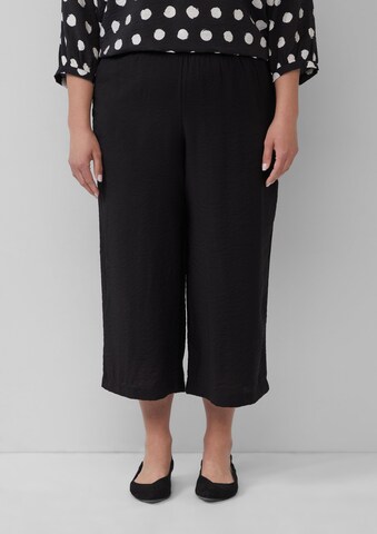 Wide Leg Pantalon s.Oliver en noir : devant