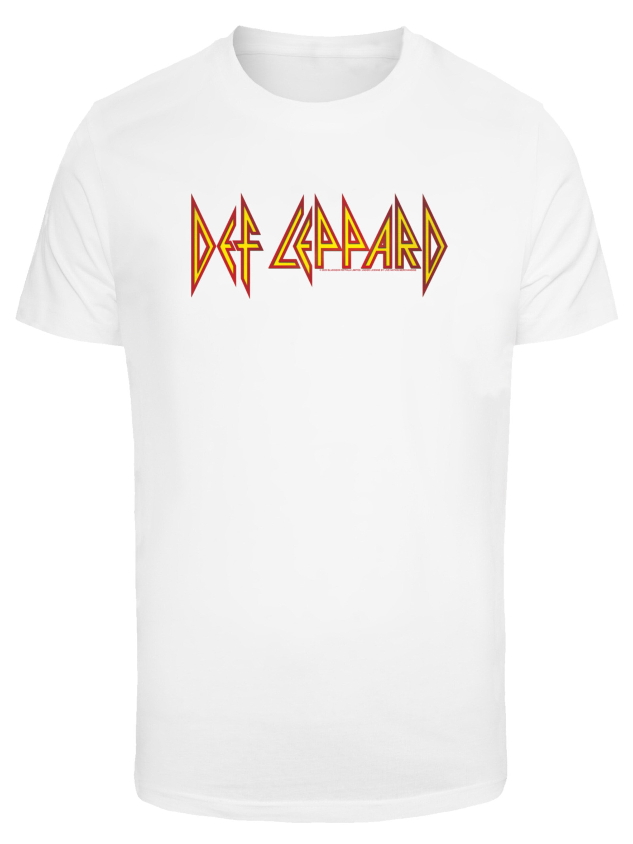F4NT4STIC Shirt 'Def Leppard' in Weiß: Vorderseite