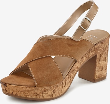 LASCANA Strap Sandals in Brown: front
