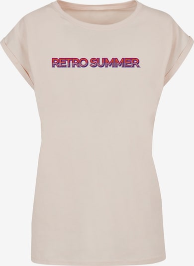 Merchcode T-shirt 'Summer - Retro' en nude / violet foncé / orange foncé, Vue avec produit