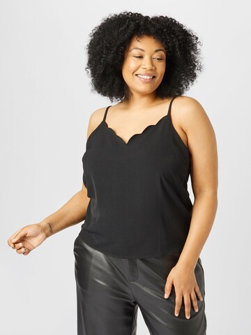 ABOUT YOU Curvy Top 'Tela' in Black: front