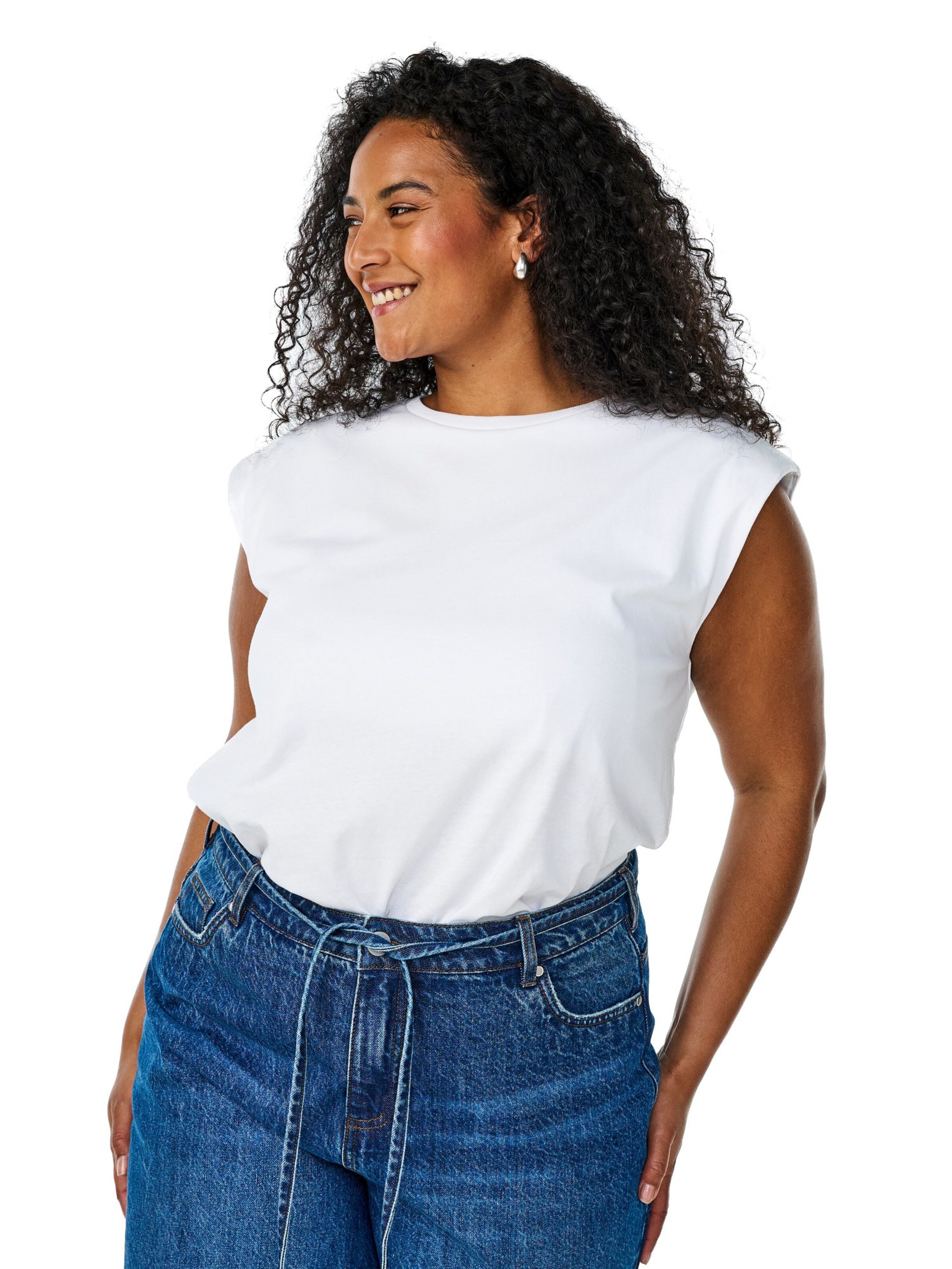 Zizzi Top 'LAURA' in White: front
