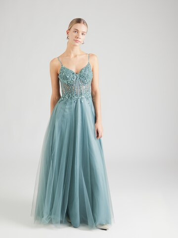 LUXUAR - Vestido de festa em verde: frente