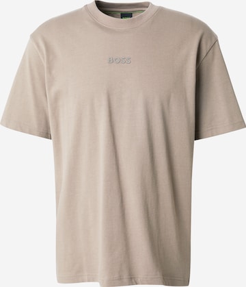 Maglietta di BOSS in beige: frontale
