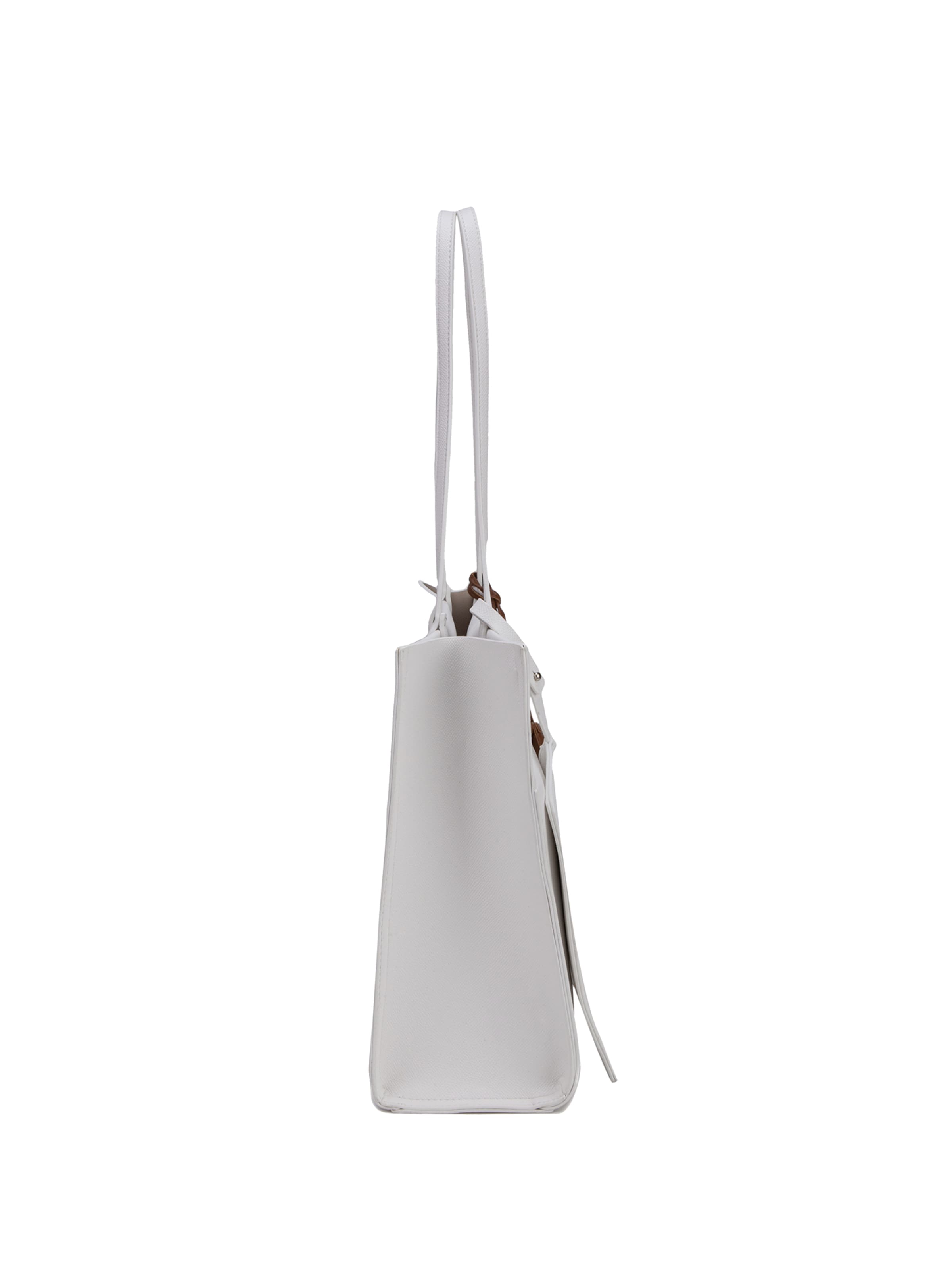 Shopper 'Borsa Shopper Donna Elora Lux - Pelle Vegana PU, Chiusura Magnetica' di Diana&Co. in bianco