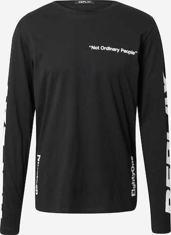 REPLAY Shirt in Black: front