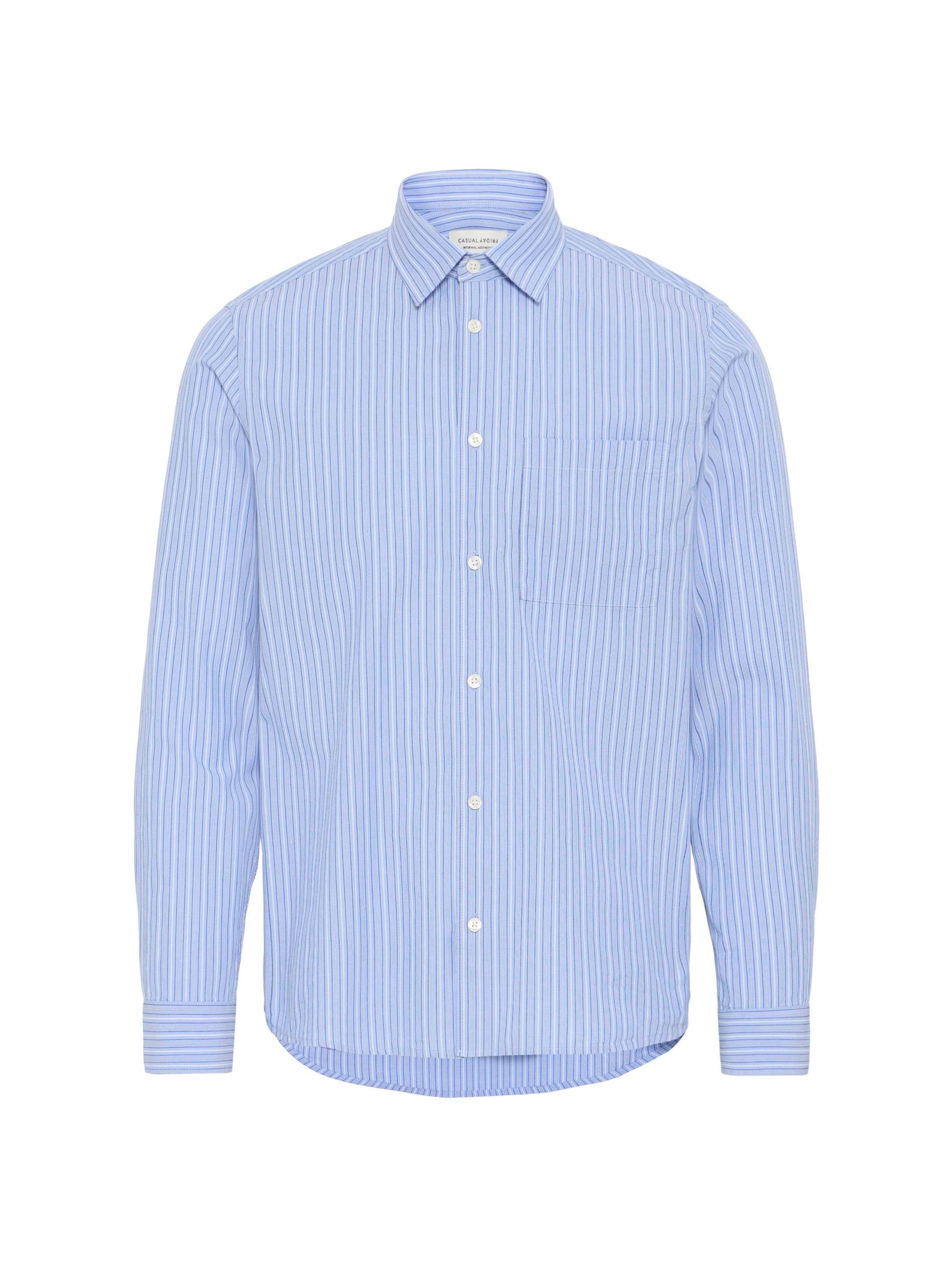 Casual Friday - Ajuste regular Camisa ' CFJansson ' en azul: frente
