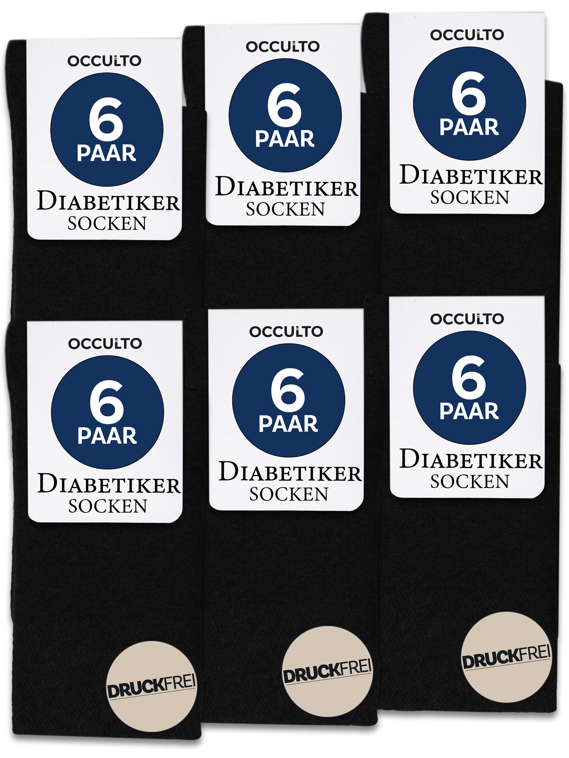 Occulto Socks 'Oliver' in Black: front