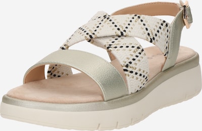 bugatti Sandale in gold / schwarz / weiß, Produktansicht