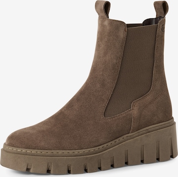 Tamaris - Botas Chelsea en gris: frente