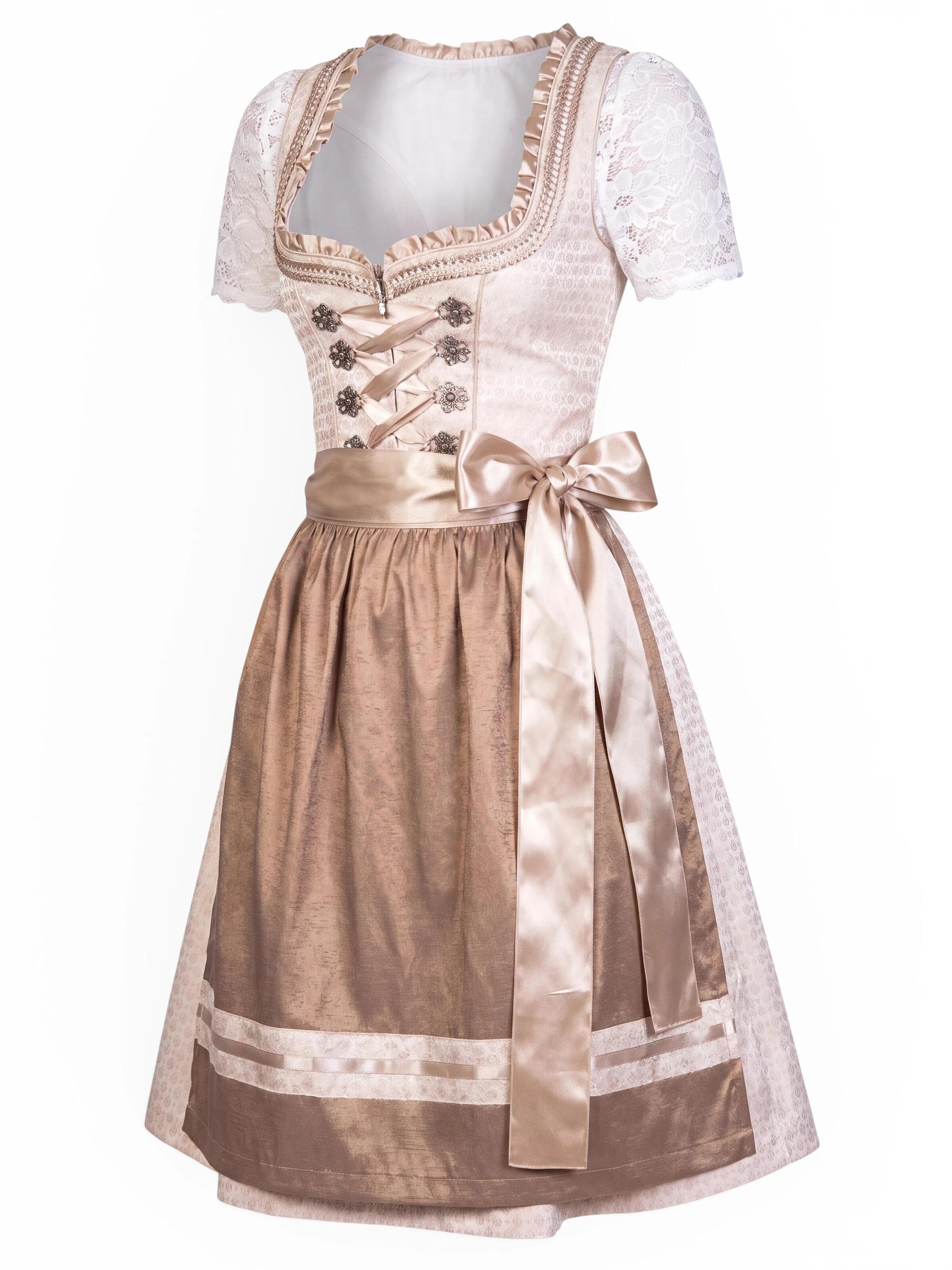 Trachtl Dirndl 'Vicky Dirndl Trachtenkleid Damen 2:TLG'‌‌‌‌‌‌‌‌‌‌ in Gold