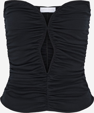 LeGer Studio - Top 'Marion' en negro: frente