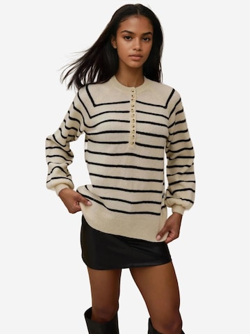 Pull-over Hiccup en beige : devant