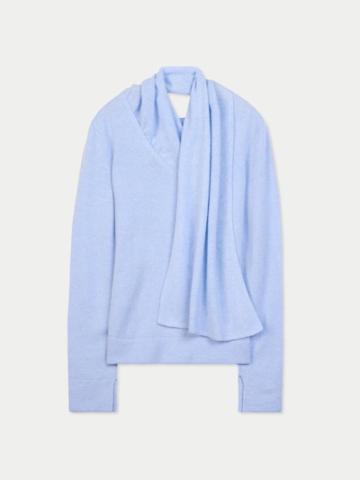 Pulover pe S GOBI Cashmere pe albastru deschis, Vizualizare produs