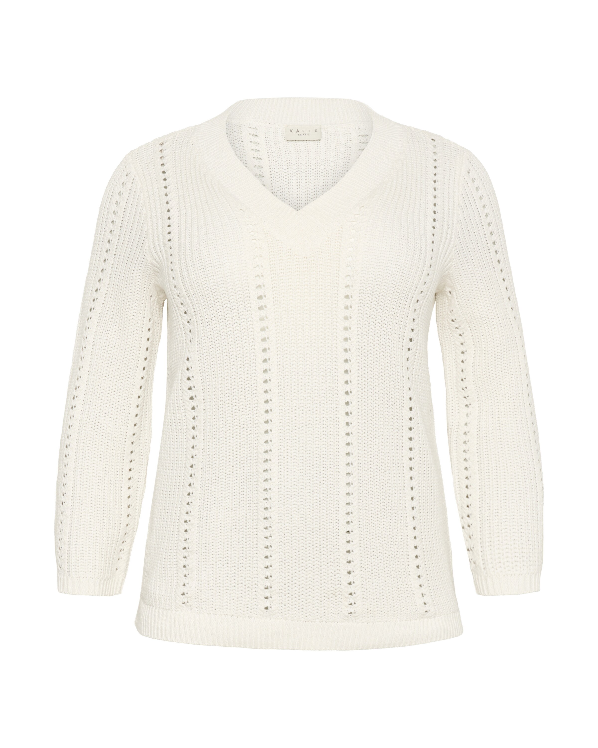 KAFFE CURVE Pullover 'Lorry' in Weiß: Vorderseite