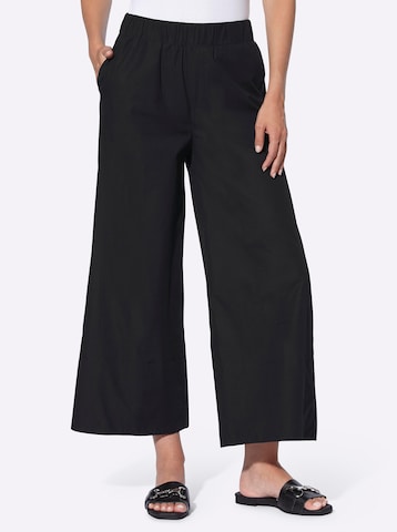 Wide leg Pantaloni di heine in nero: frontale