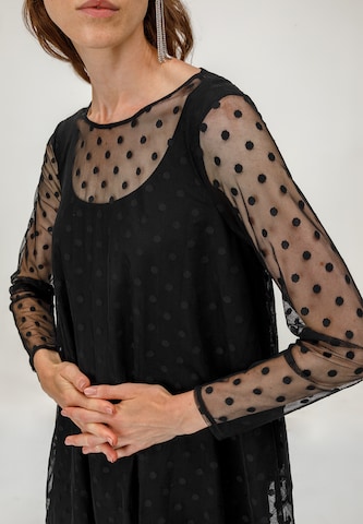 HELMIDGE Chiffonbluse in Schwarz: predná strana