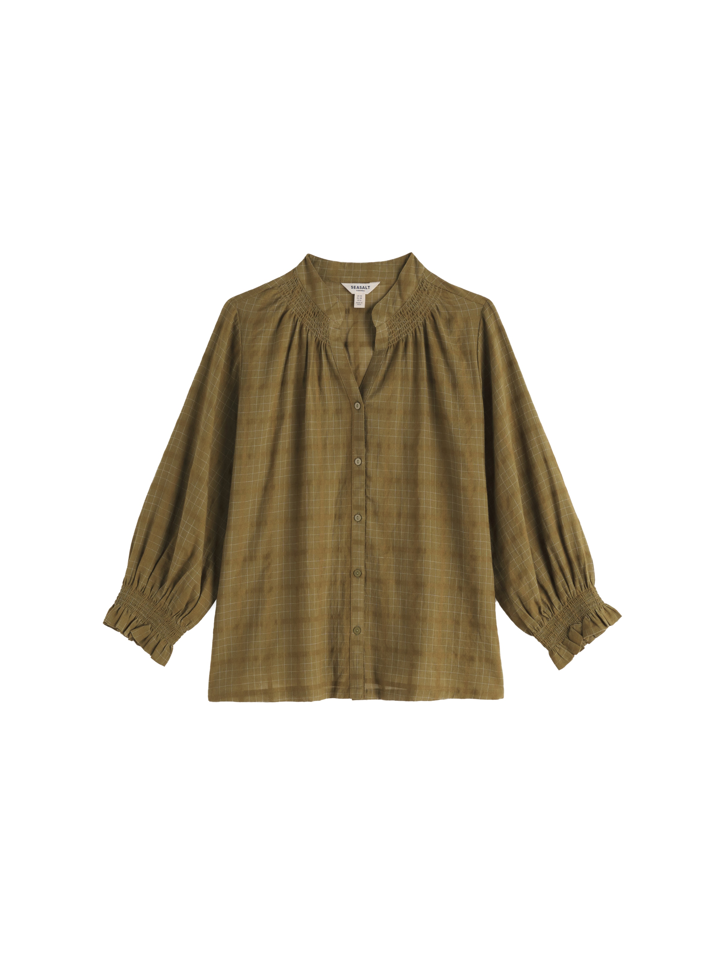 Camicia da donna 'Wild Sorrel' di Seasalt Cornwall in verde: frontale