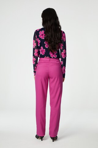 Fabienne Chapot Regular Trousers with creases in Pink