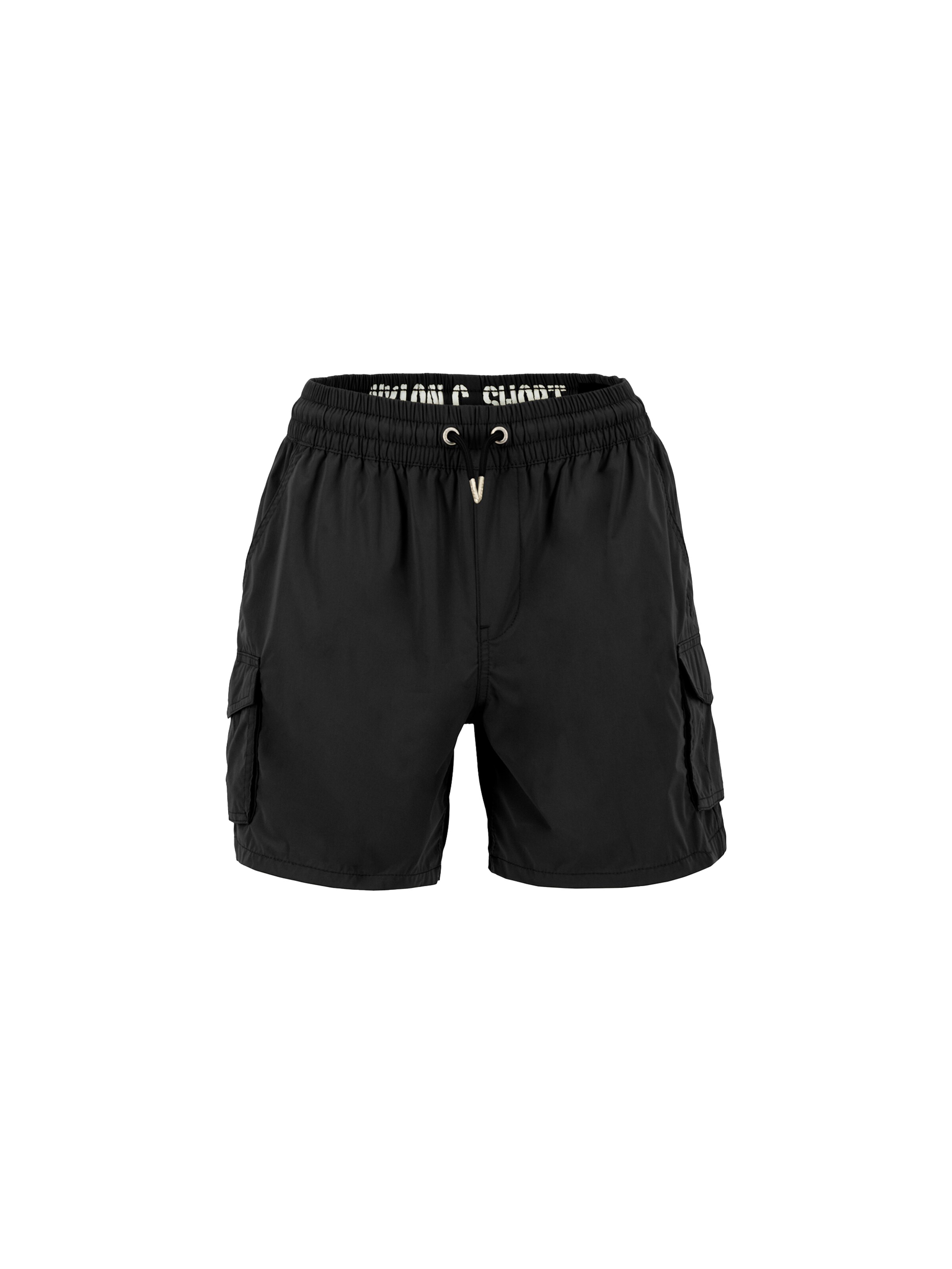 ALPHA INDUSTRIES Regular Cargo Pants 'Nylon Cargo' in Black: front