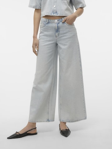 VERO MODA Wide leg Jeans 'ANNET' in Blauw: voorkant