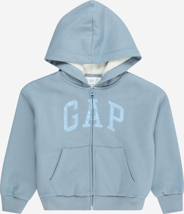 GAP - Sudadera con cremallera en azul: frente