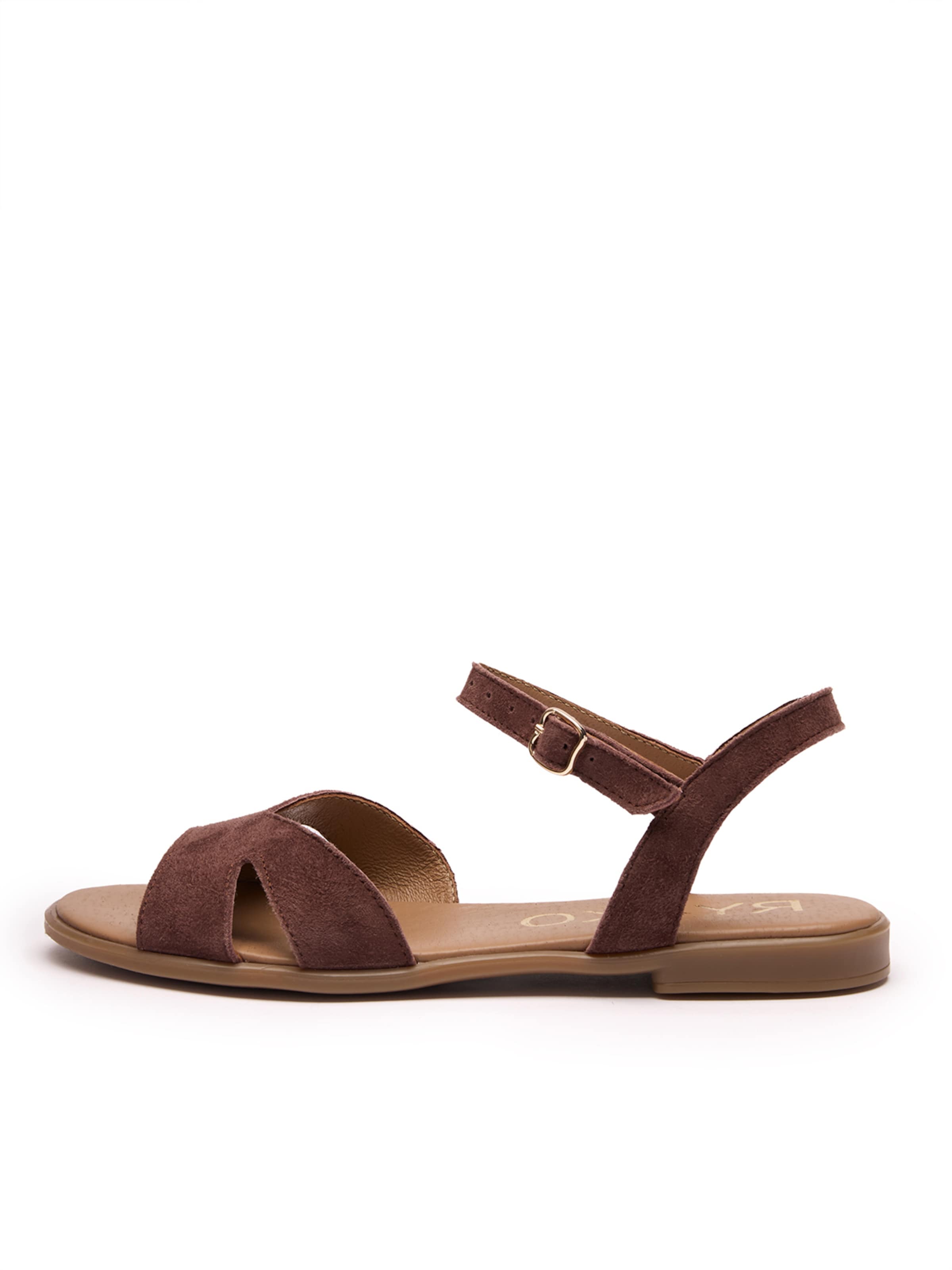 Sandalo di RYŁKO in marrone: frontale