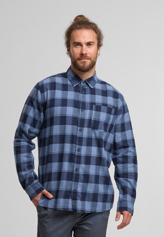INDICODE JEANS Regular fit Button Up Shirt in Blue: front