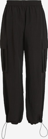 VILA Tapered Pants 'POCKY' in Black: front