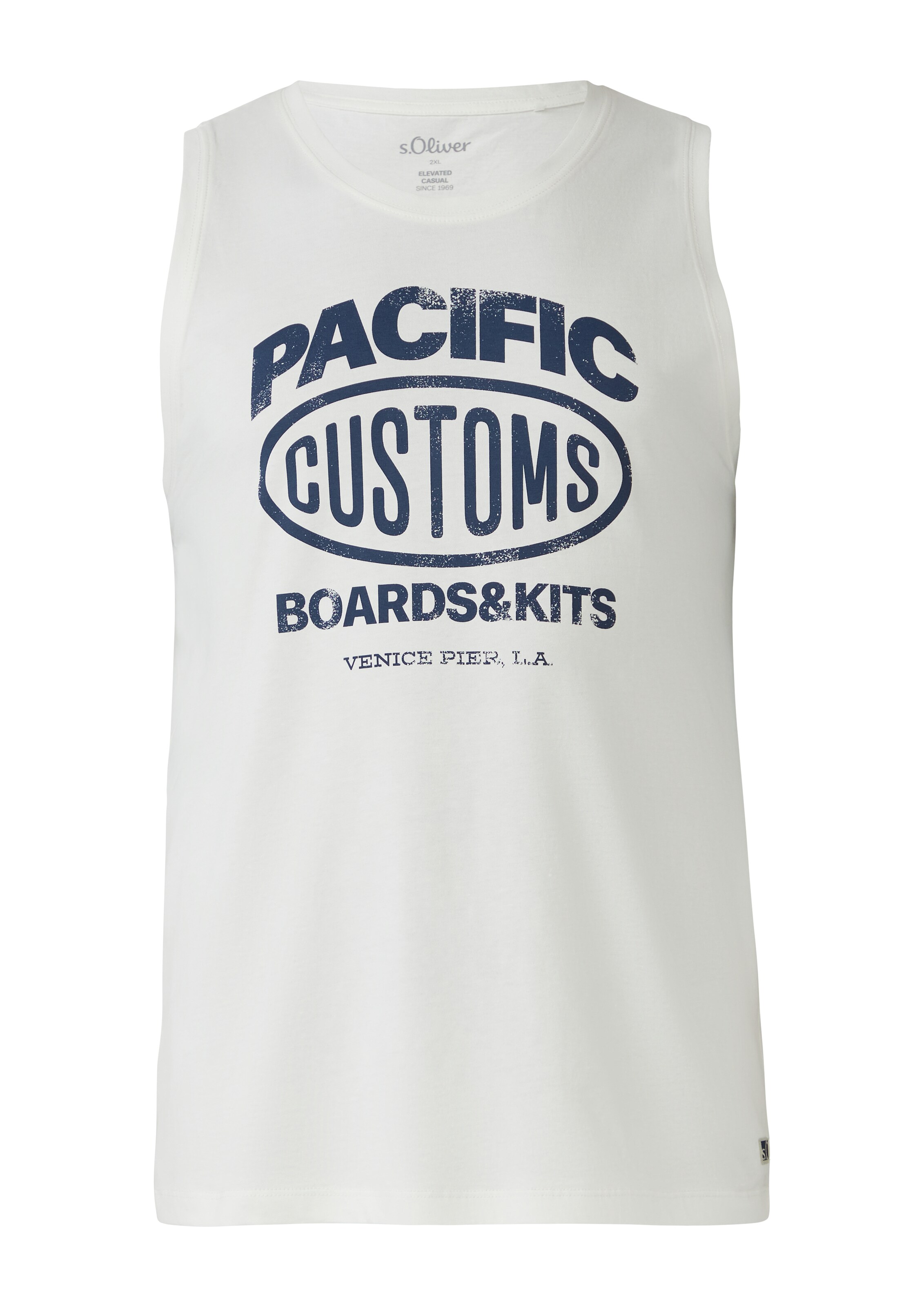 s.Oliver Men Big Sizes Shirt in White: front