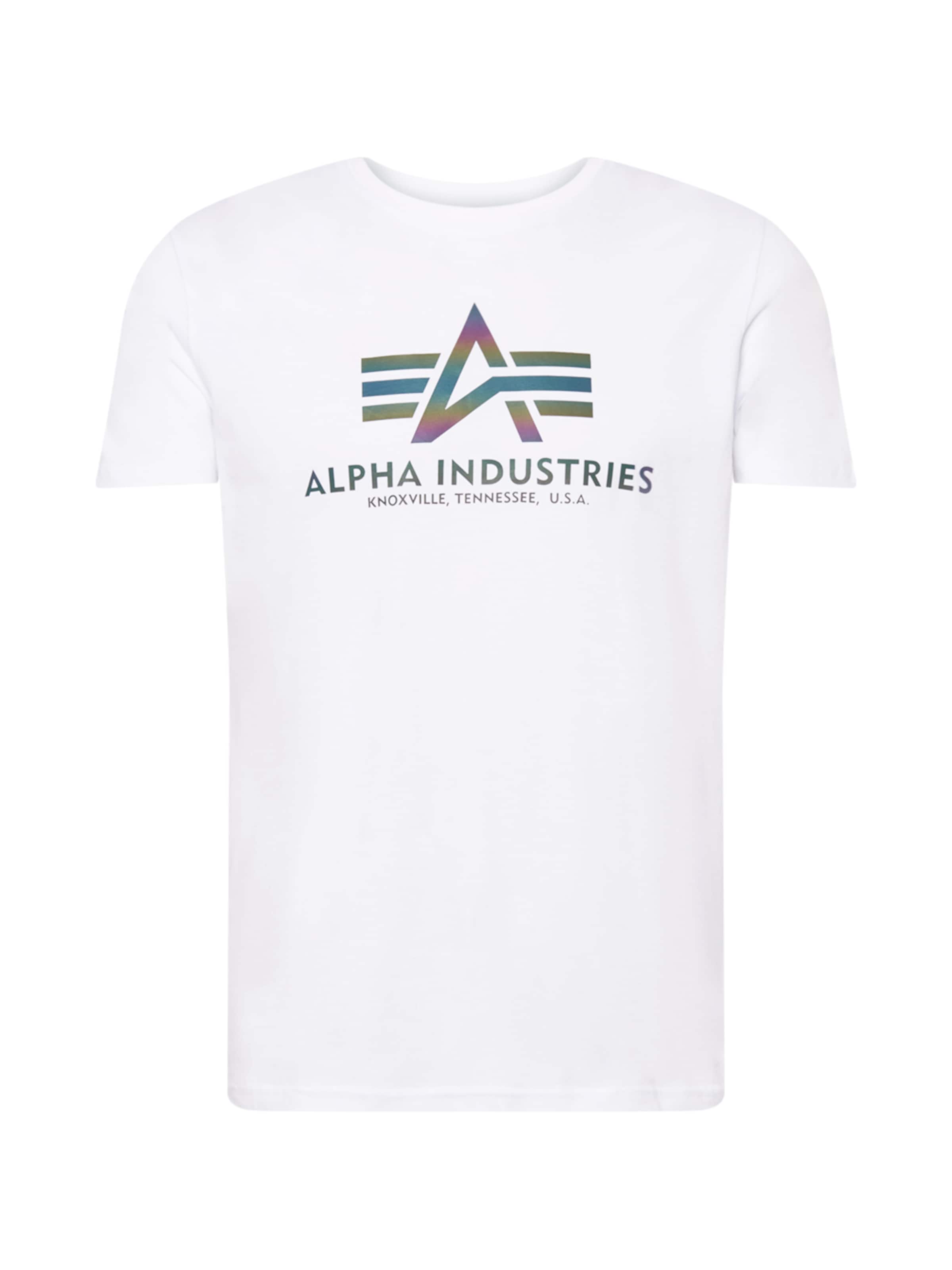 ALPHA INDUSTRIES Футболка в Белый: спереди