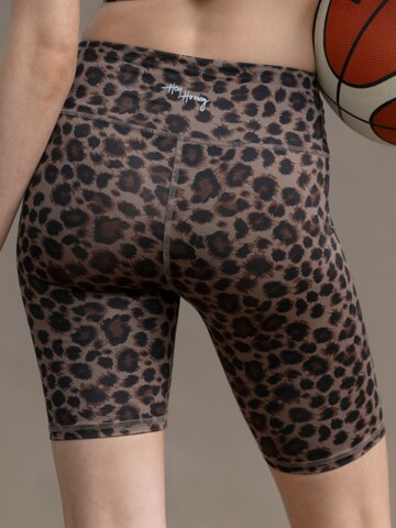 Hey Honey - Skinny Leggings 'Biker' en marrón