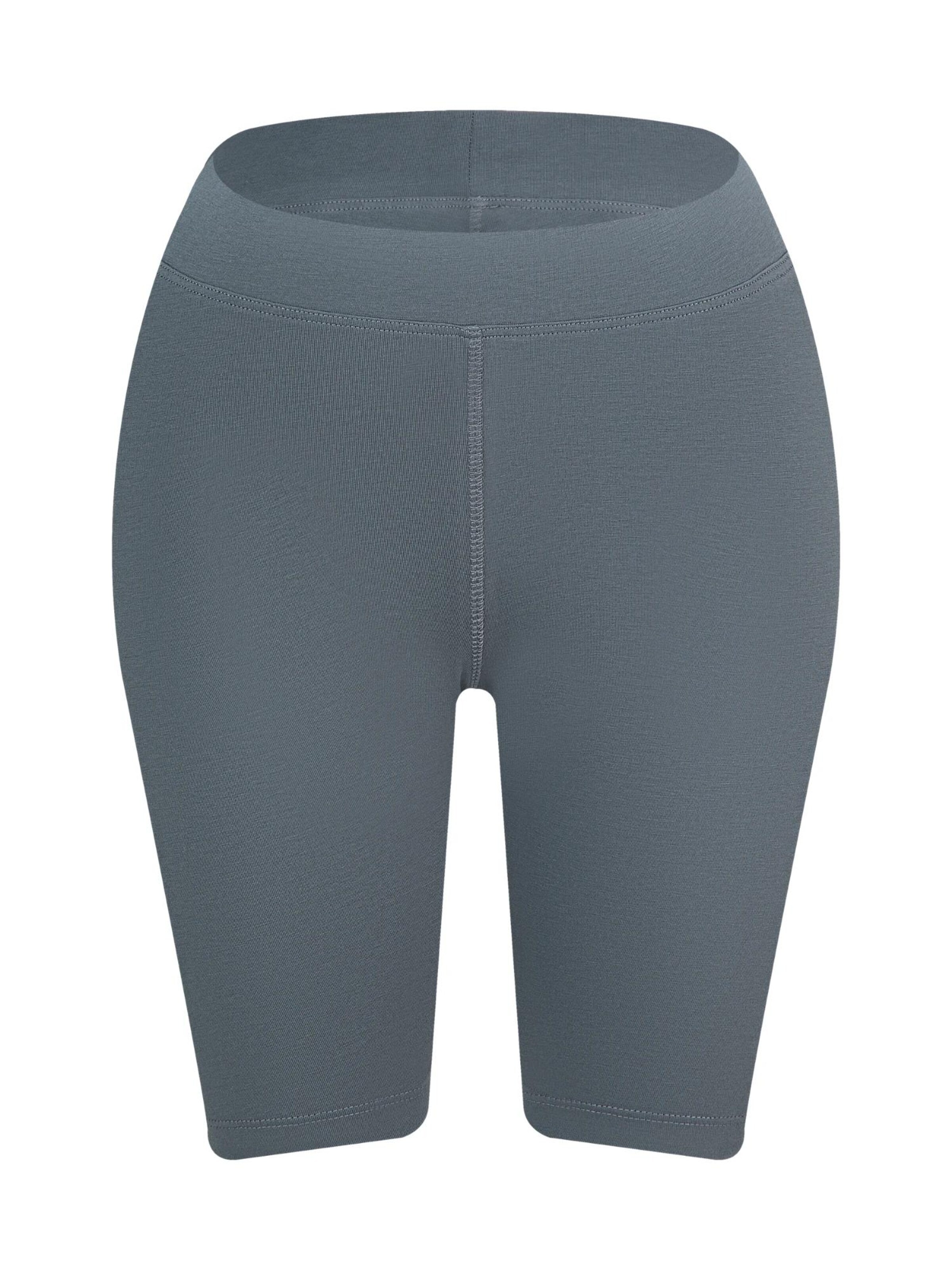 Leela COTTON Skinny Pants 'Damen Bio-Baumwoll Radlerhose' in Blue: front