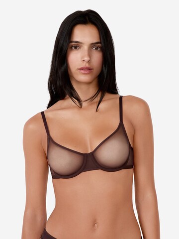 ETAM T-Shirt BH 'Pure Mesh' in Braun: Vorderseite