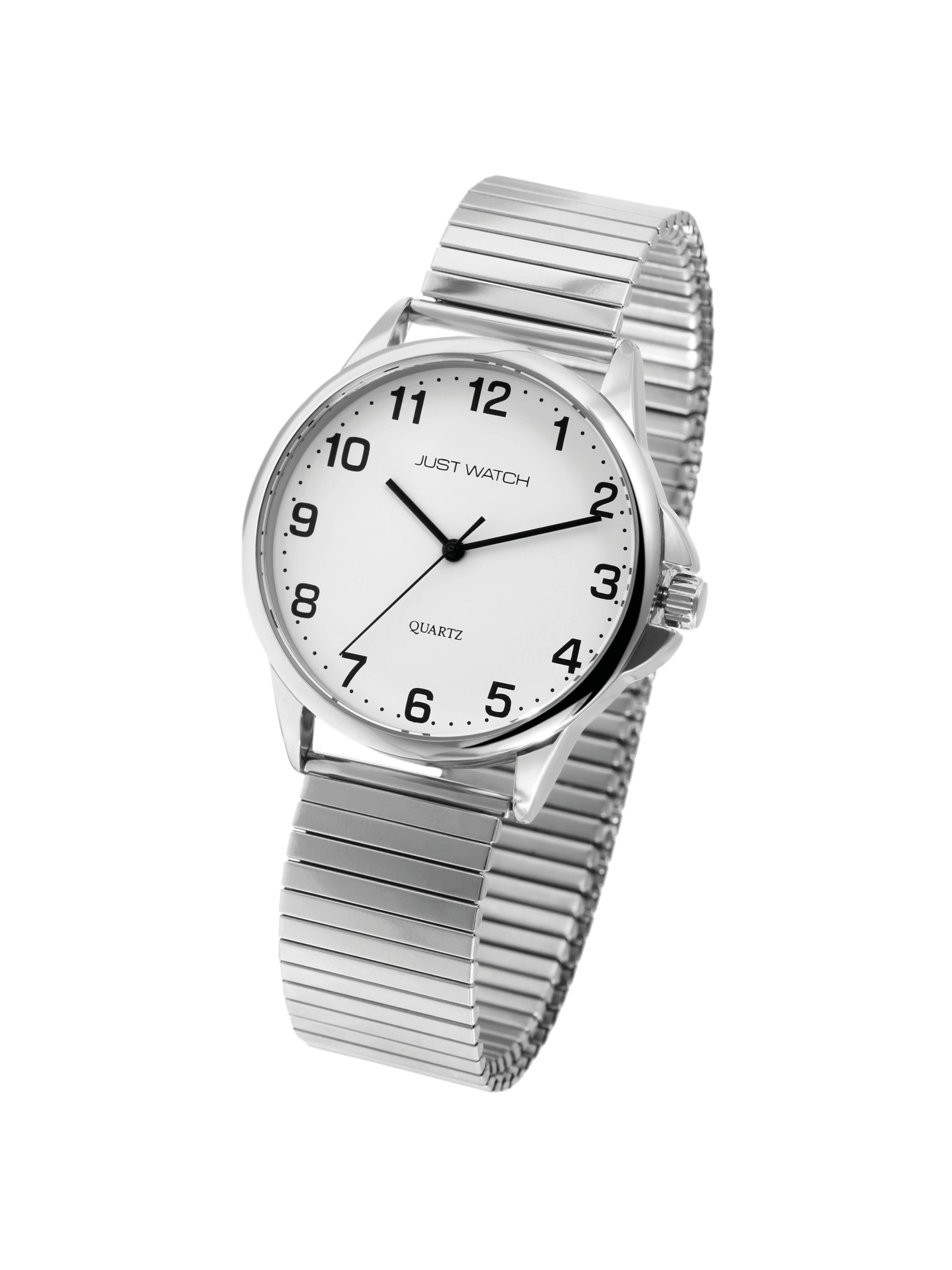 Just Watch Analog Watch 'Ronny' in Silver: front