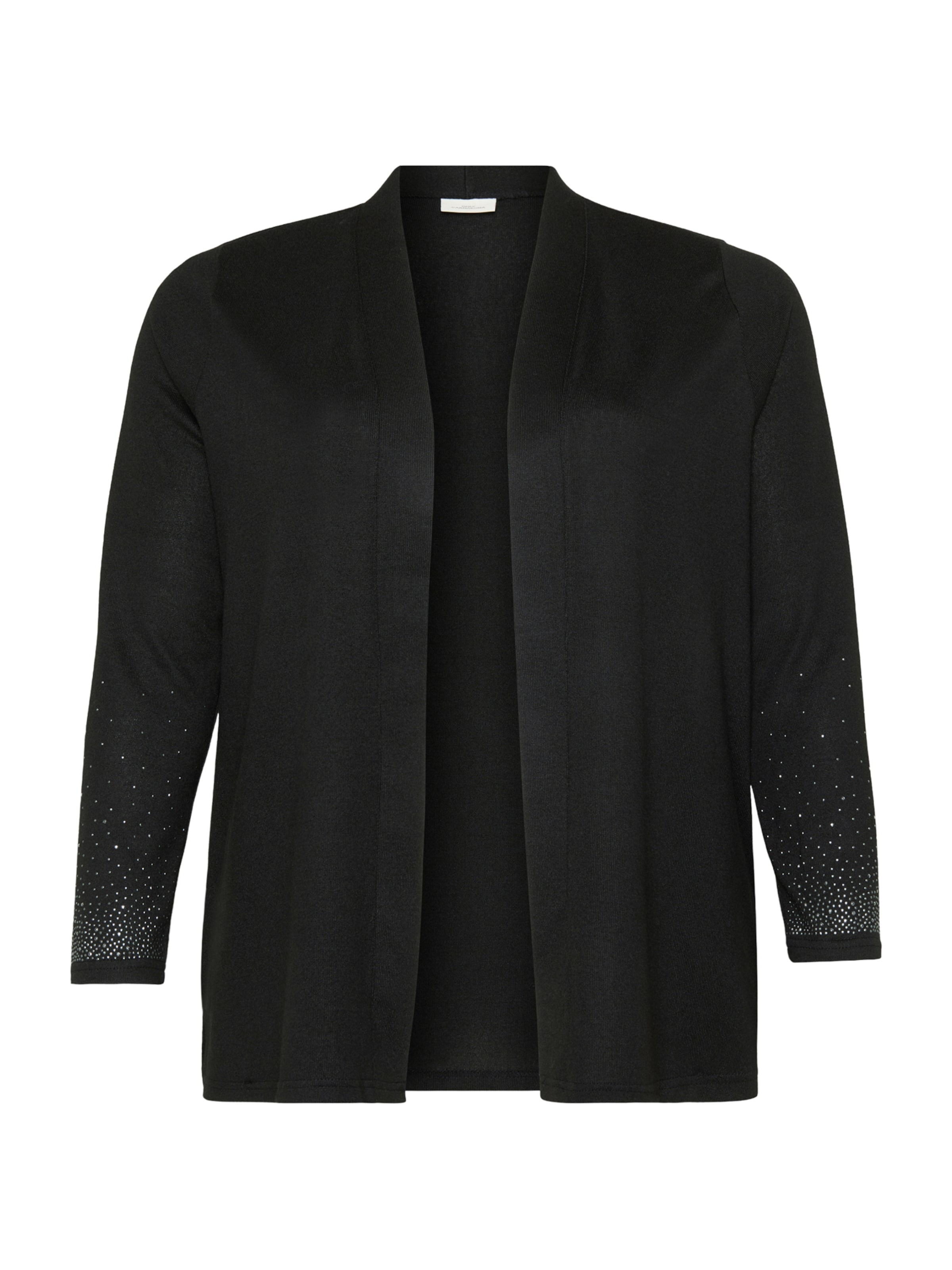 ONLY Carmakoma Strickjacke 'CARALBA' in Schwarz: Vorderseite