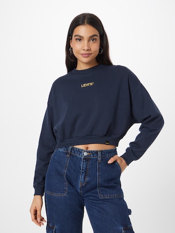 LEVI'S ® Sweatshirt 'Graphic Laundry Crew' in Blauw: voorkant