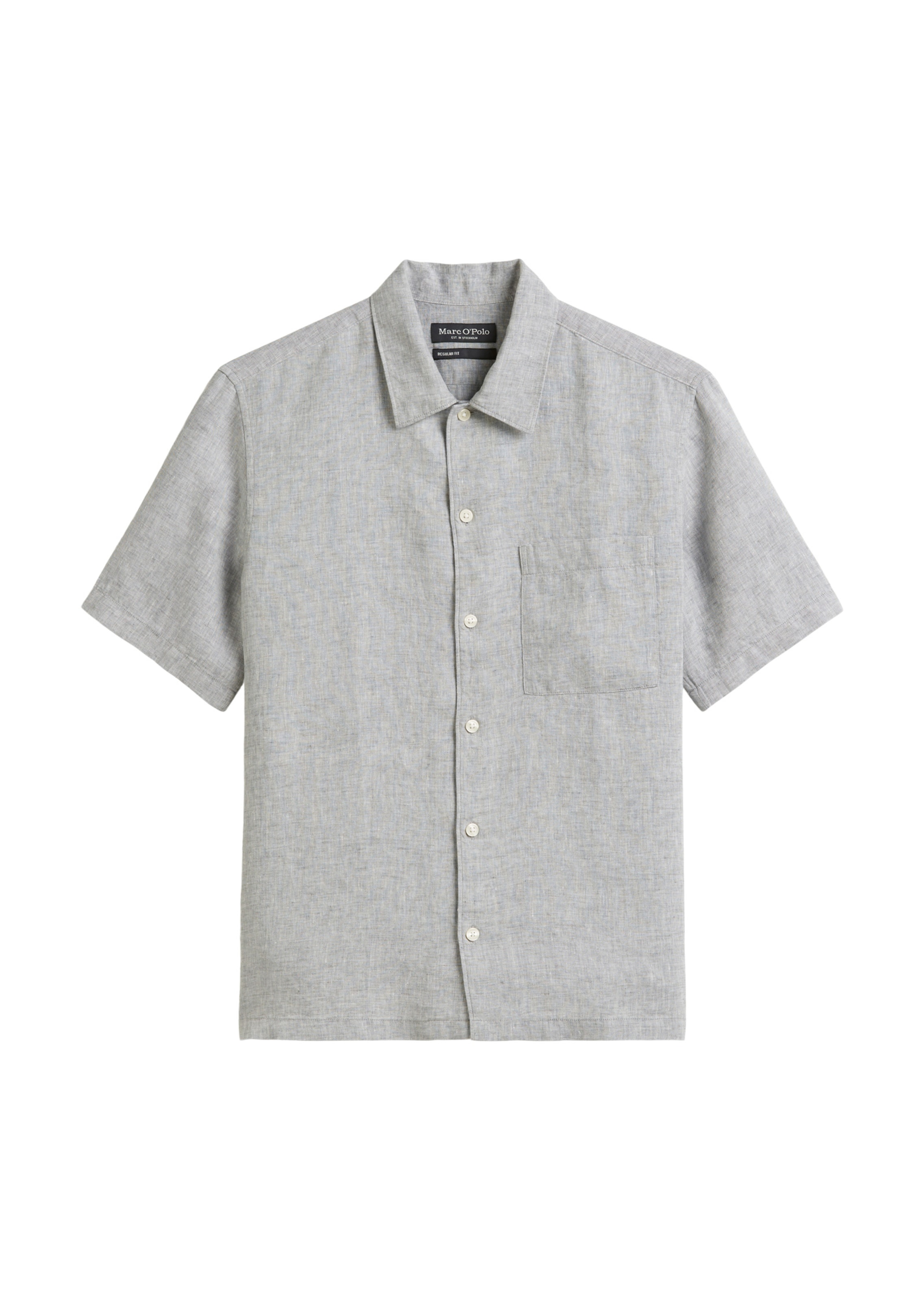 Marc O'Polo Regular Fit Hemd in Grau: Vorderseite