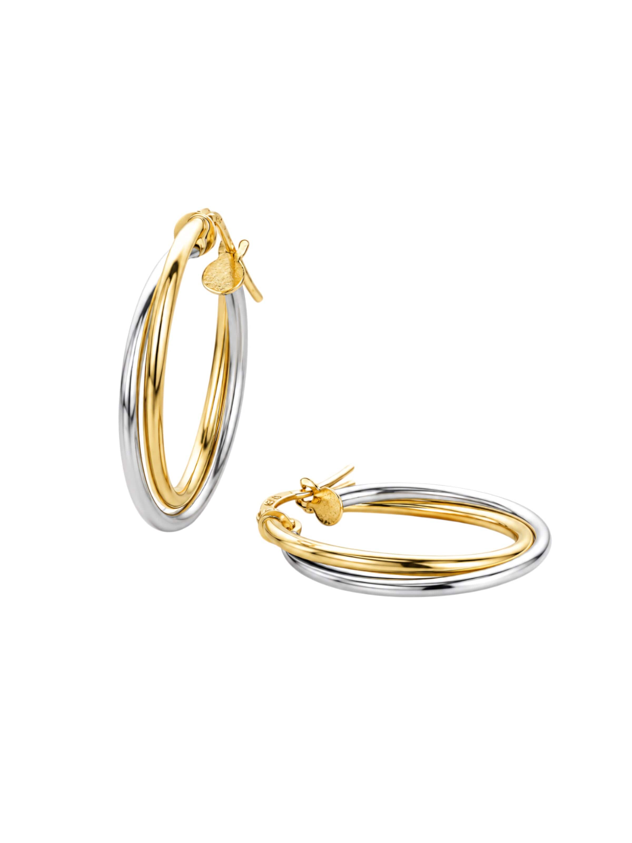 Vanlere - Pendientes 'Creolen aus 375 Gelbgold' en oro