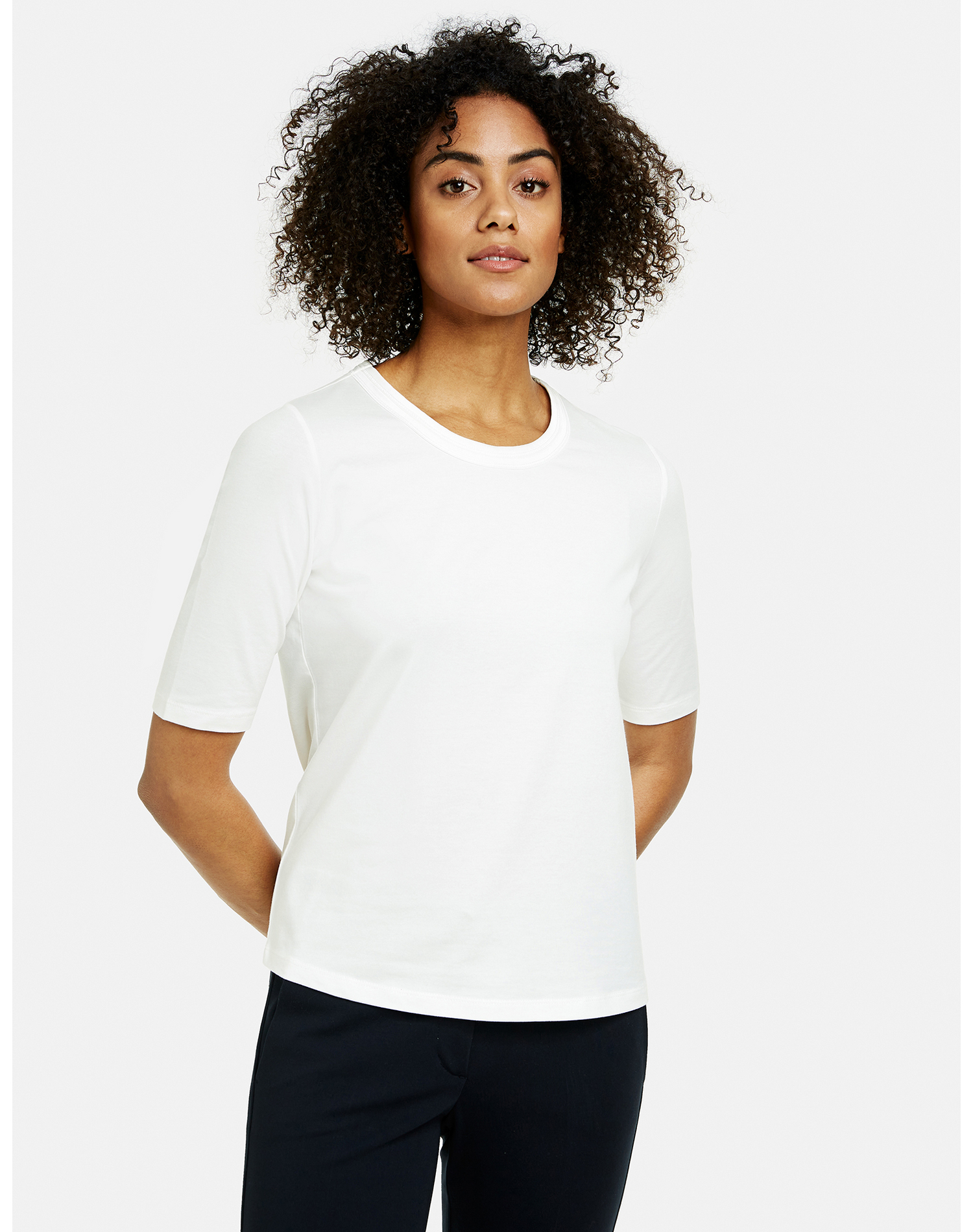 Donna Abbigliamento TAIFUN Maglietta in Bianco 