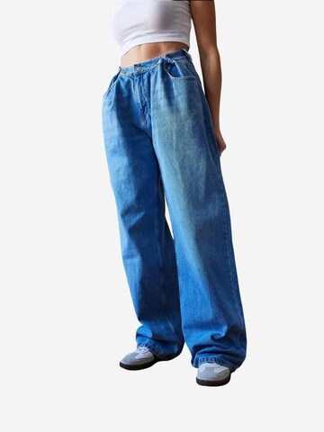 Bianco Lucci Wide Leg Jeans in Blau