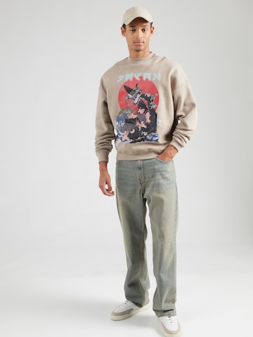 ALPHA INDUSTRIES Sweatshirt 'Japan Warrior' in Beige