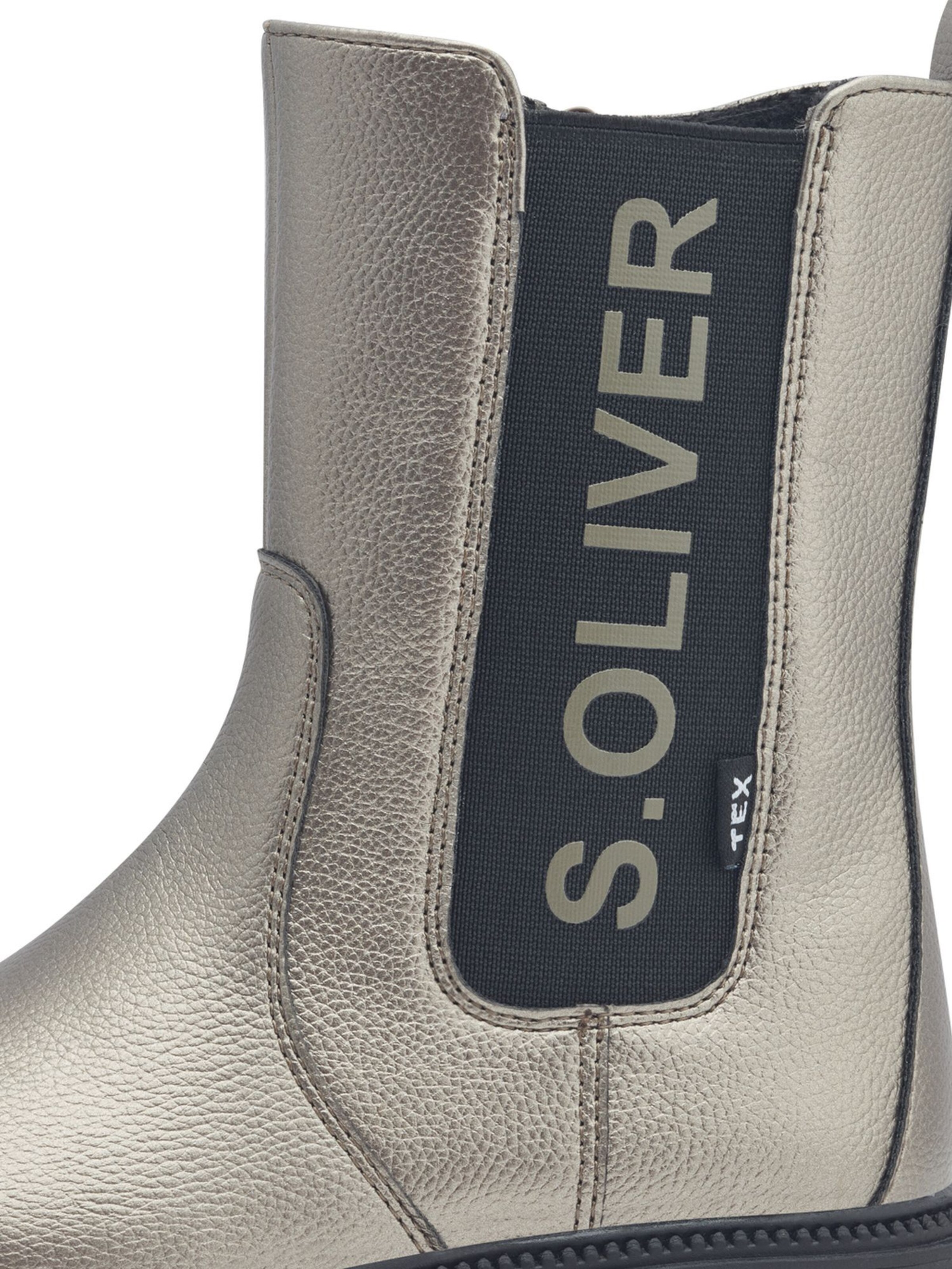 s.Oliver Chelsea Boots in Schwarz