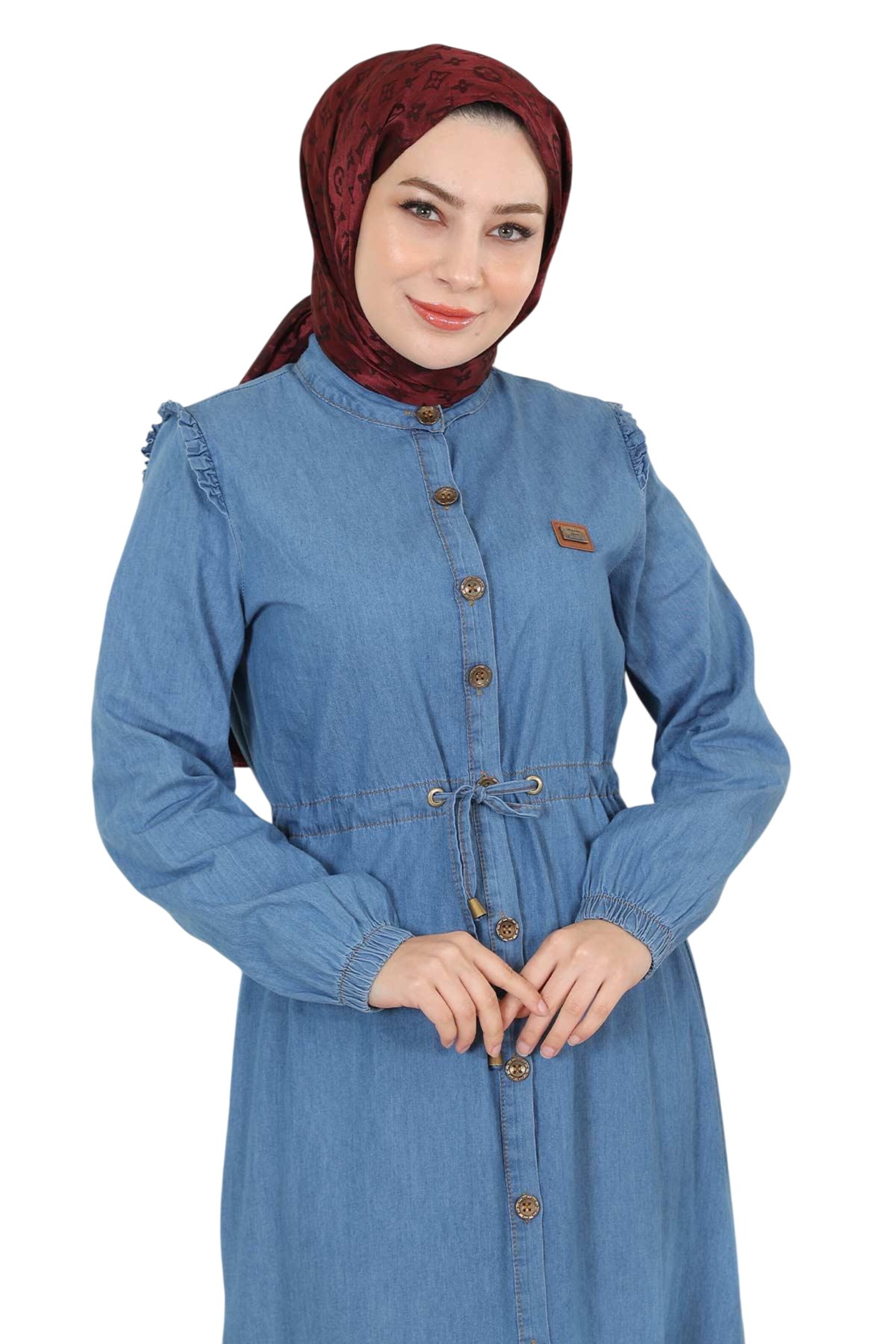 MODAMIHRAM Blousejurk in Blauw