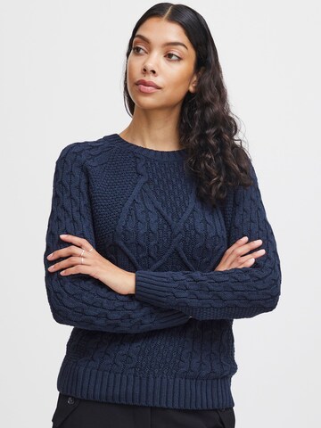 Pull-over 'Olgi' b.young en bleu : devant