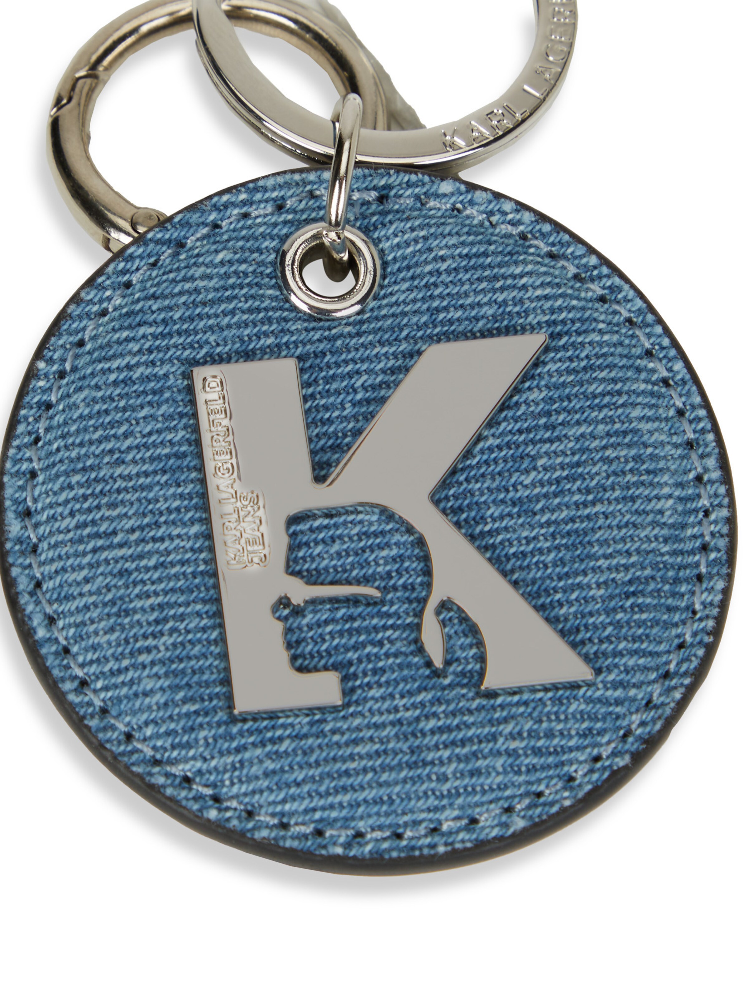 KARL LAGERFELD JEANS Key ring 'Denim' in Blue