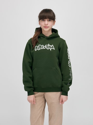 ABOUT YOU x StayKid Sweatshirt 'BIBI+TINA' in Green: front